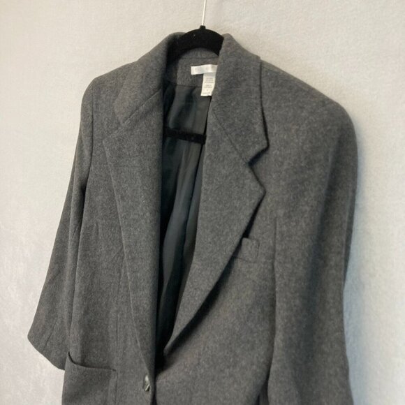 Vintage The Limited Wool Cashmere Over Coat Womens Small S Gray Classic Jacket - Picture 8 of 15